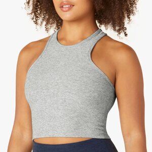 NWT Beyond Yoga Spacedye Studio Cropped Tank - Size S - Light Heather Grey